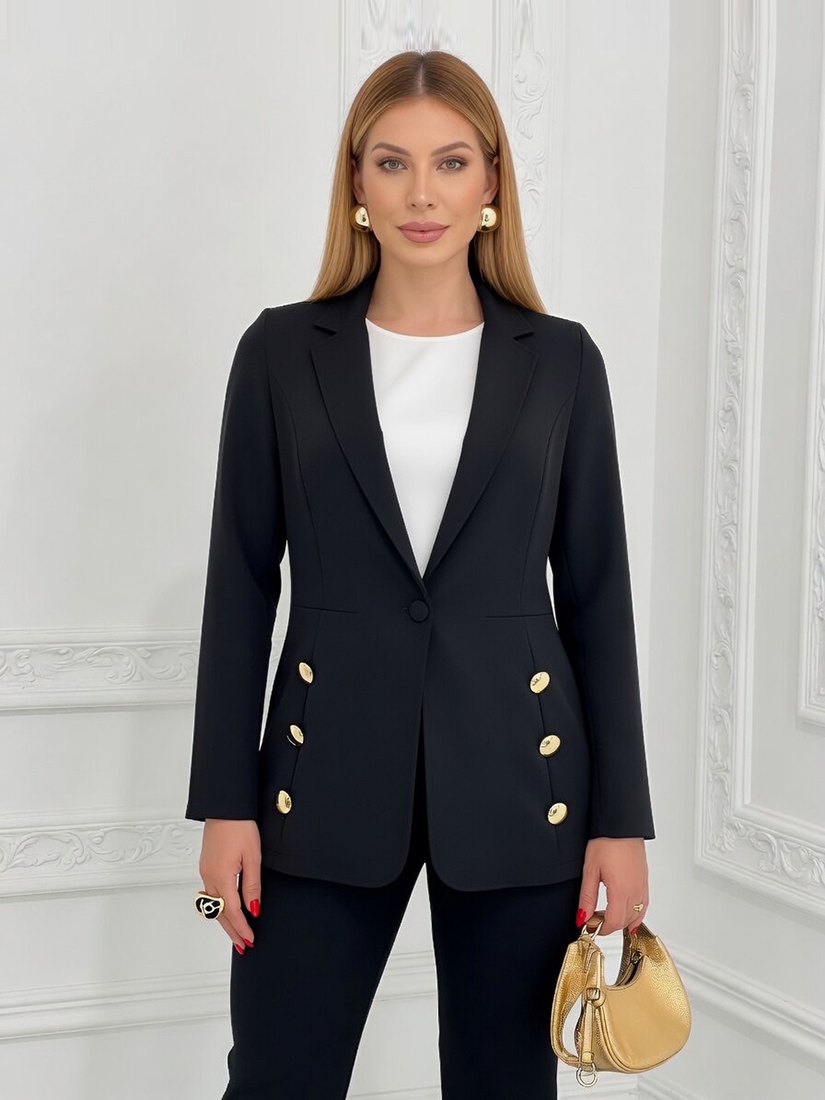 Blazer Feminino Alfaiataria Alongado Casual Elegante
